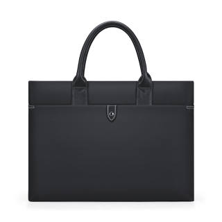 WilliamPOLO 15.6 Inches Laptop Bag, Fabric+Microfiber Leather, Briefcase Couple Same Style Commute, Document Bag