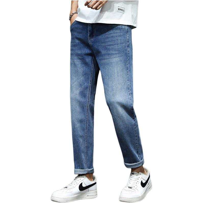 Tonlion Jeans Unisex Denim Blue Moderate Straight Fit Pants