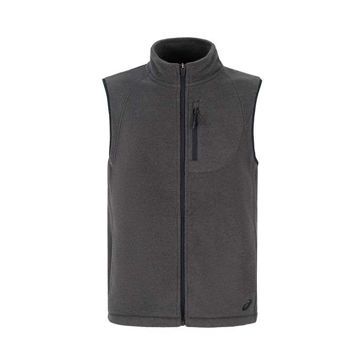 ASICS ASICS Vests Men's Gray Stand Collar Moderate Other