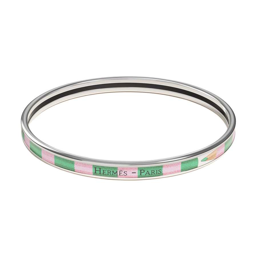 HERMES HERMES Enamel Bangles Women's Dawn Pink