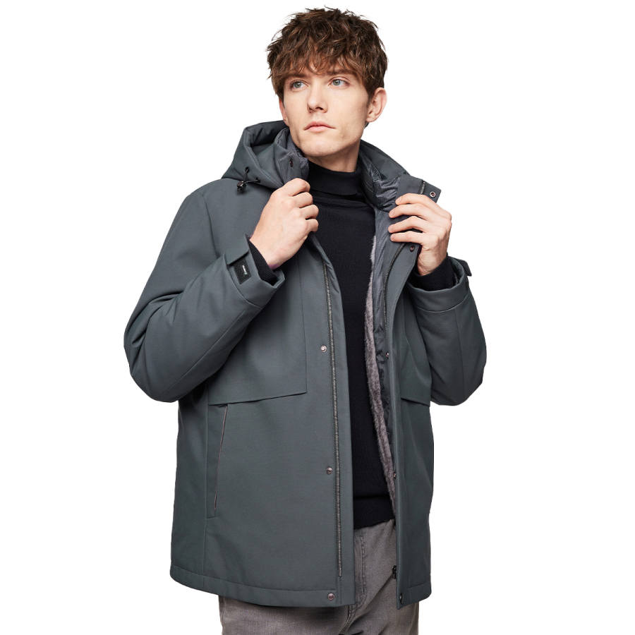 Hodo 1 in 3 Wear Liner, Detachable, Thickened And Fleece Lined Thermal Commute Casual Winter Coat Down Jacket Men's