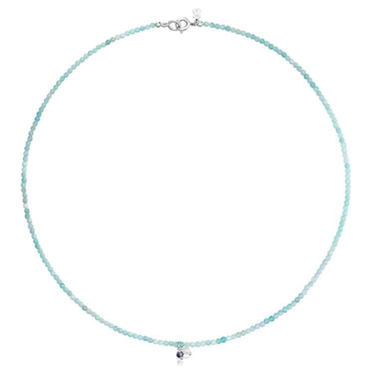 TOUS TAOSIXIONG Amazonite Necklaces Women's Blue