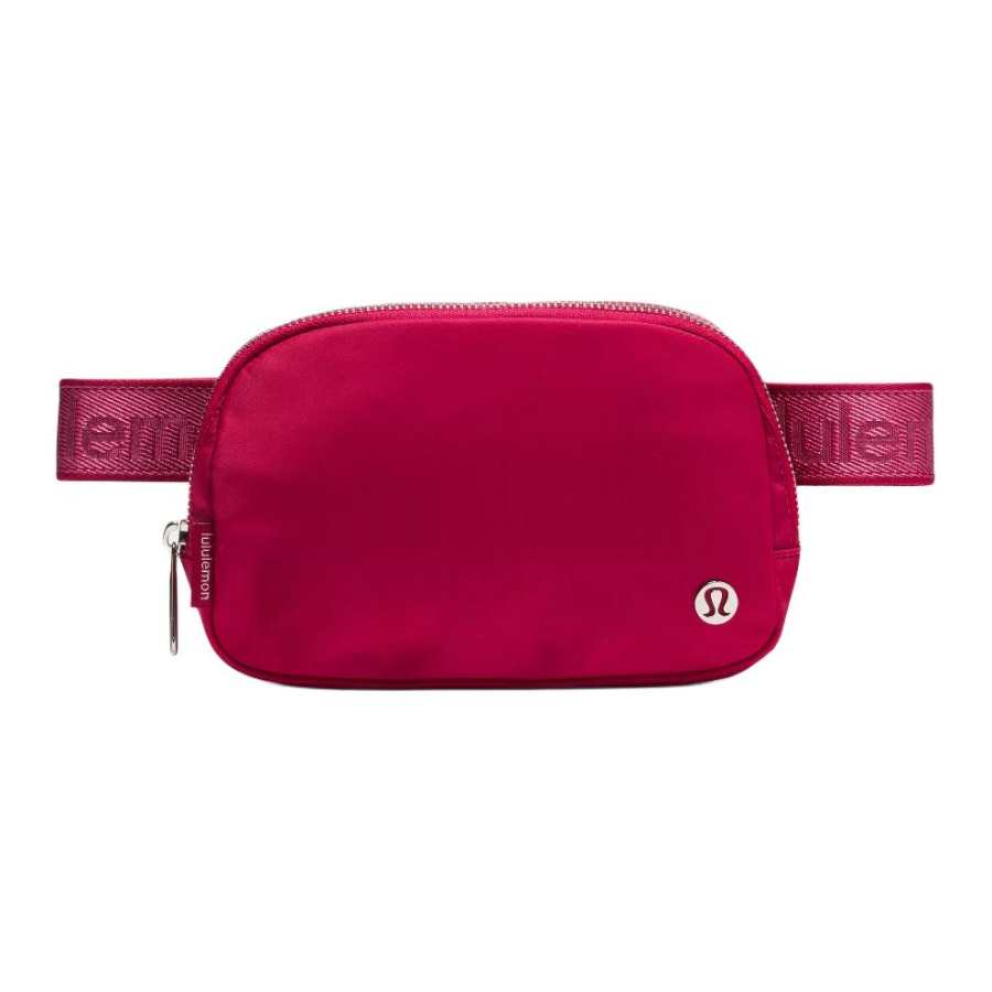 Lululemon Everywhere Nylon Fanny Pack Women's Berry & Rum Red & Silver