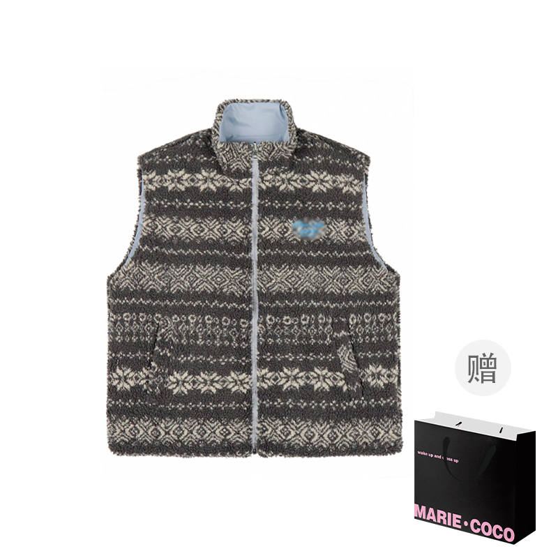 MARIE·COCO Vests Women's Reversible Vest Stand Collar Moderate Other
