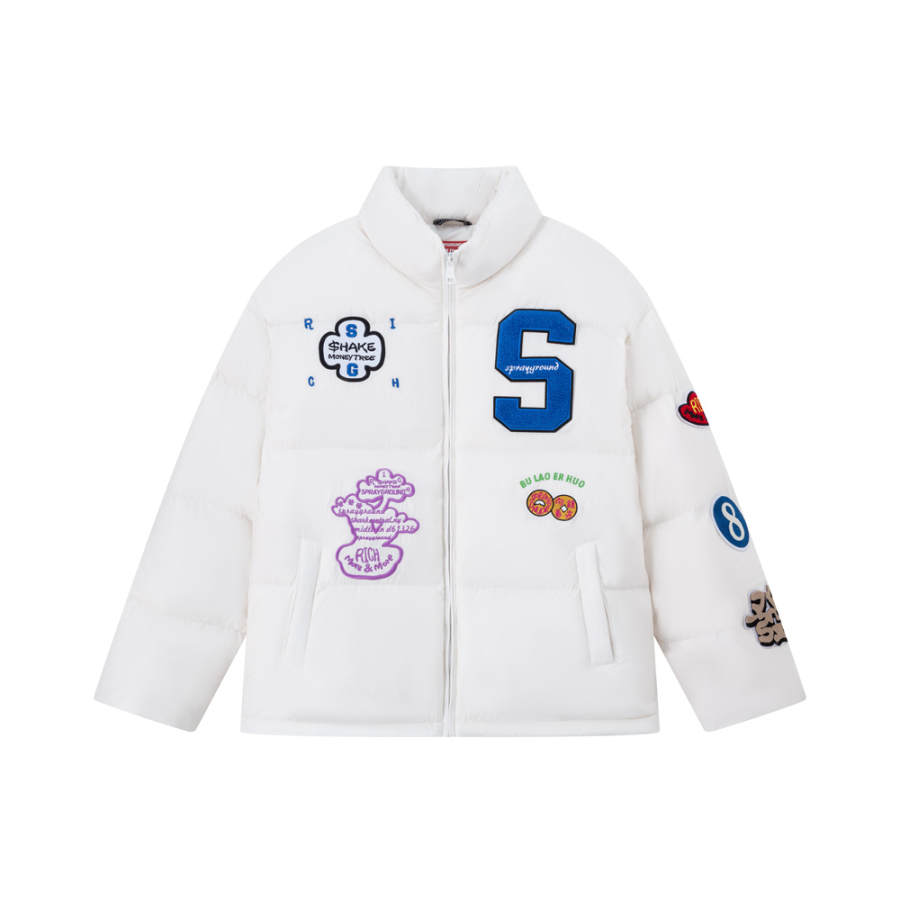 SPRAYGROUND SPRAYGROUND Down Jackets Unisex Stand Collar Thickened