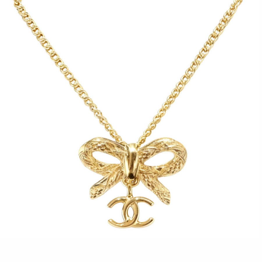 CHANEL Metal Necklaces Women's Gold
