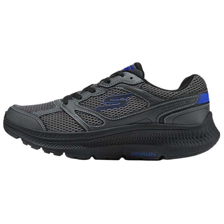 Skechers Go Run Consistent 2.0 Breathable Rebound Low top Running Shoes Men's Charcoal Gray Blue