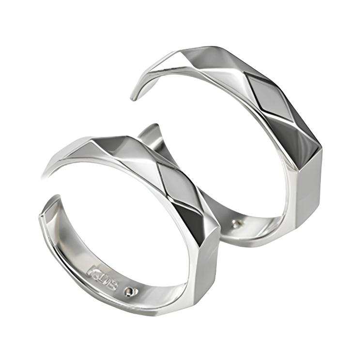 KADER KADER 925 Sterling Silver Rings Unisex Silver White