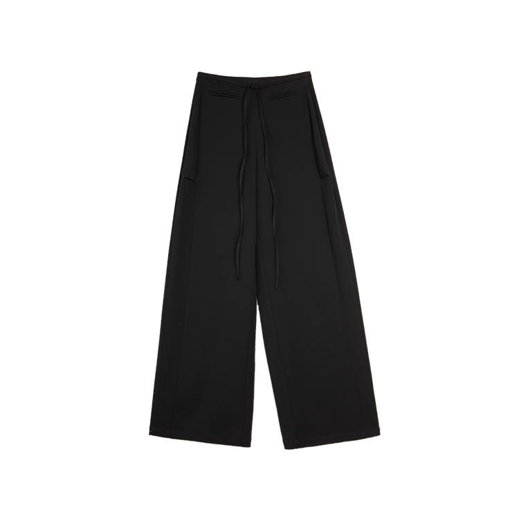 ELLE Casual Pants Women's Black Moderate Wide Leg Pants