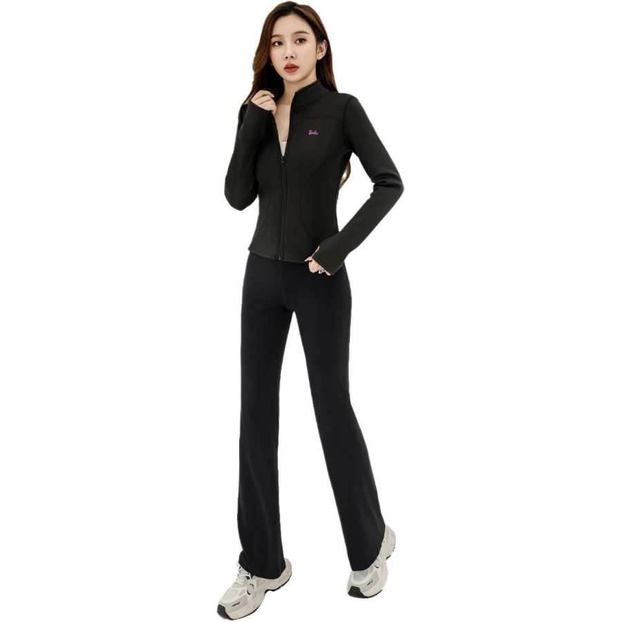 Barbie Fitness Sets Unisex Stand Collar Thickened And Fleece Lined
