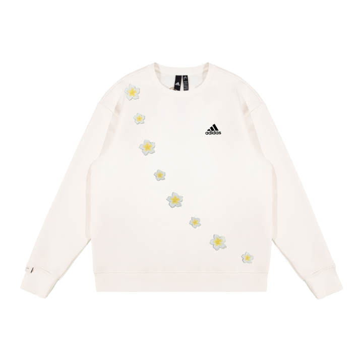 Adidas Adidas LABEL Sweatshirts Unisex White Crew Neck Moderate Regular