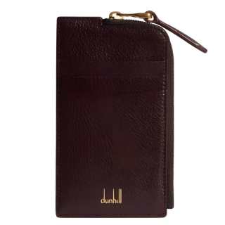 Dunhill Goatskin Card Holder Men's Burgundy