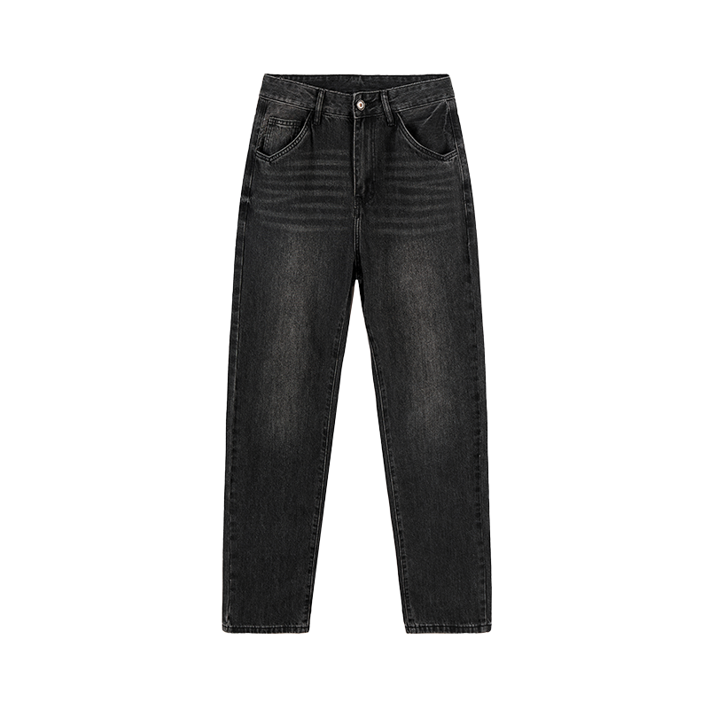 Jeep Jeans Unisex Black Moderate Straight Fit Pants