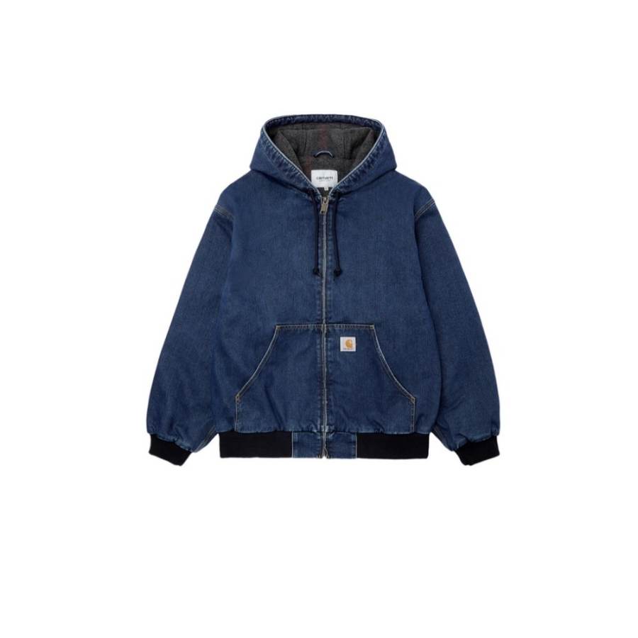 Carhartt WIP Jackets Men's Blue Hooded Non Detachable Moderate
