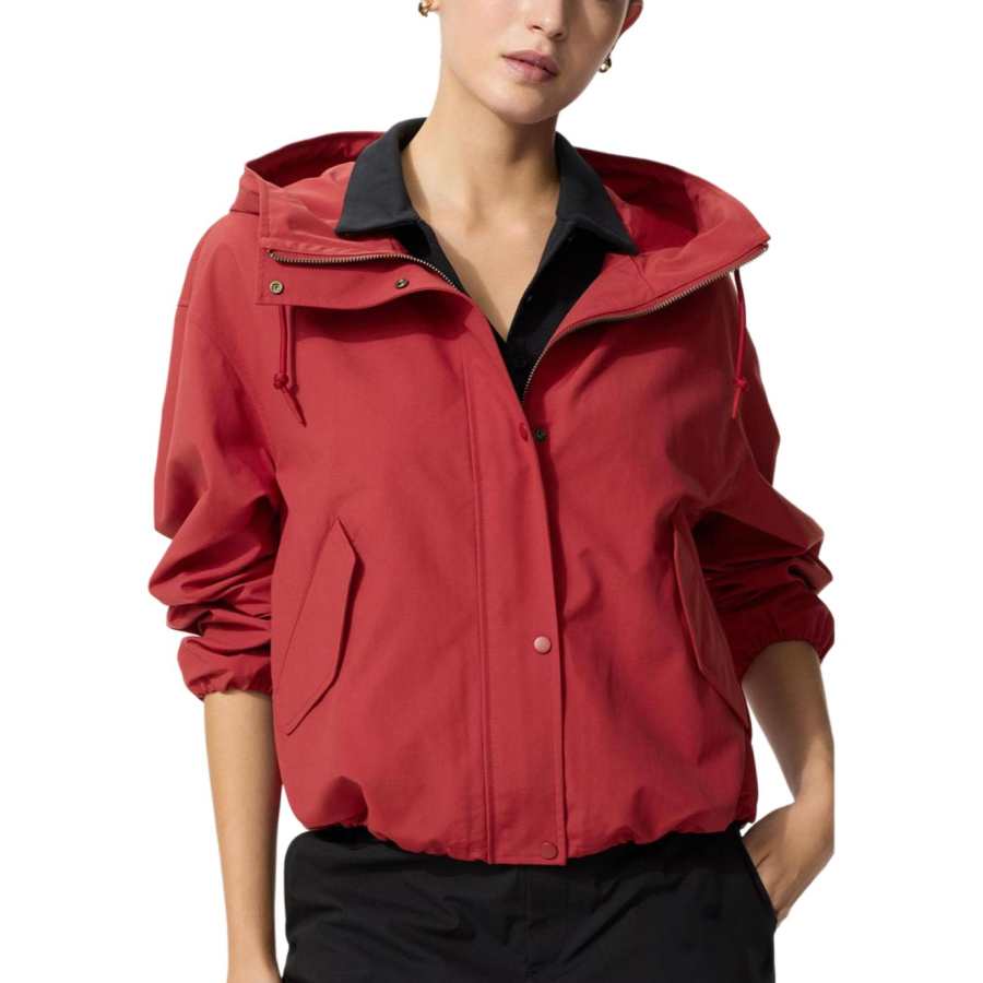UNIQLO Jackets Women's Red Hooded Moderate Other
