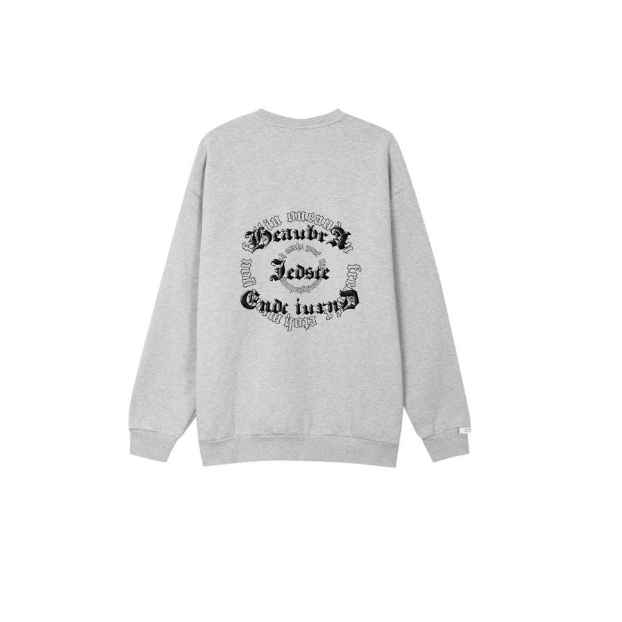 Adidas Adidas Sweatshirts Unisex Gray Gothic Password Crew Neck Thickened