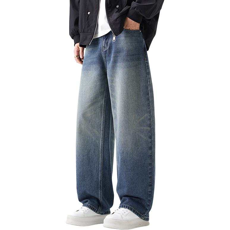Tonlion Jeans Unisex Blue Moderate Wide Leg Pants
