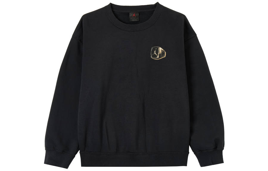 Jordan Jordan Brooklyn Fleece Lined Knitted Fabric Crew Neck Sports Long Sleeved Sweatshirt Women's Black/Sail White