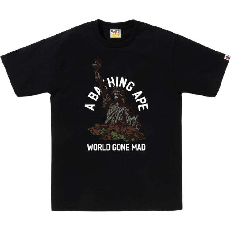 A BATHING APE A Bathing Ape Statue Liberty Graphic T-shirt