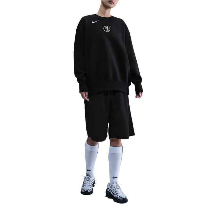 Nike Nike FC Sweatshirts Women's Black/Field Silver Crew Neck Moderate Regular