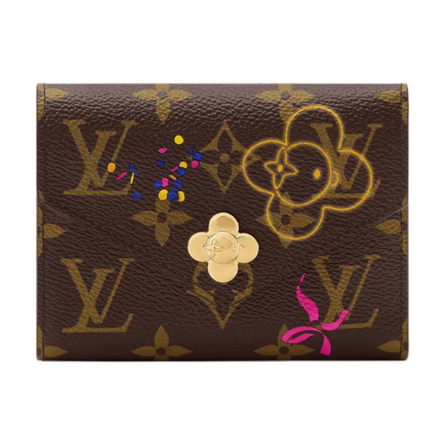 LOUIS VUITTON Victorine Coated Canvas Wallet Women's Brown