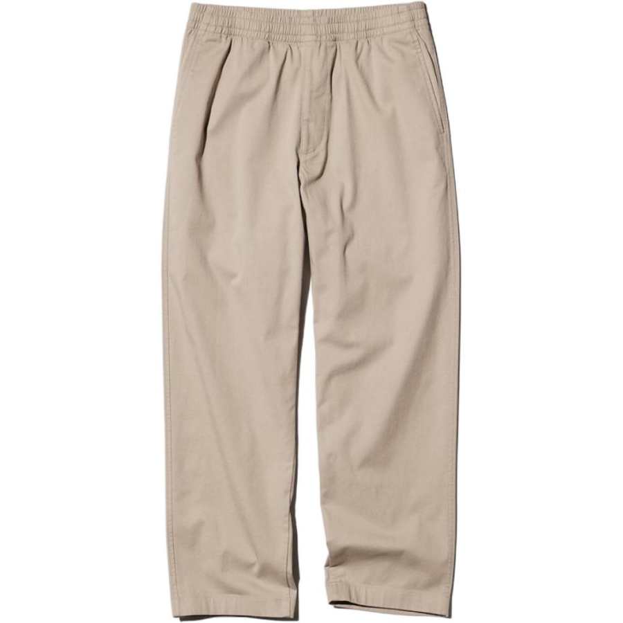 UNIQLO Casual Pants Men's Beige Moderate Straight Fit Pants