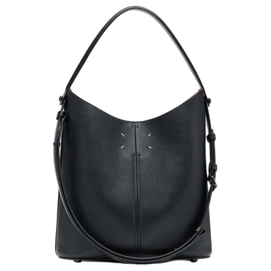 Maison Margiela Calfskin One Shoulder Handbag Small Women's Black