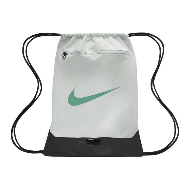 Nike Nike Polyester Backpack Unisex Light Silver & Black & Stadium Green