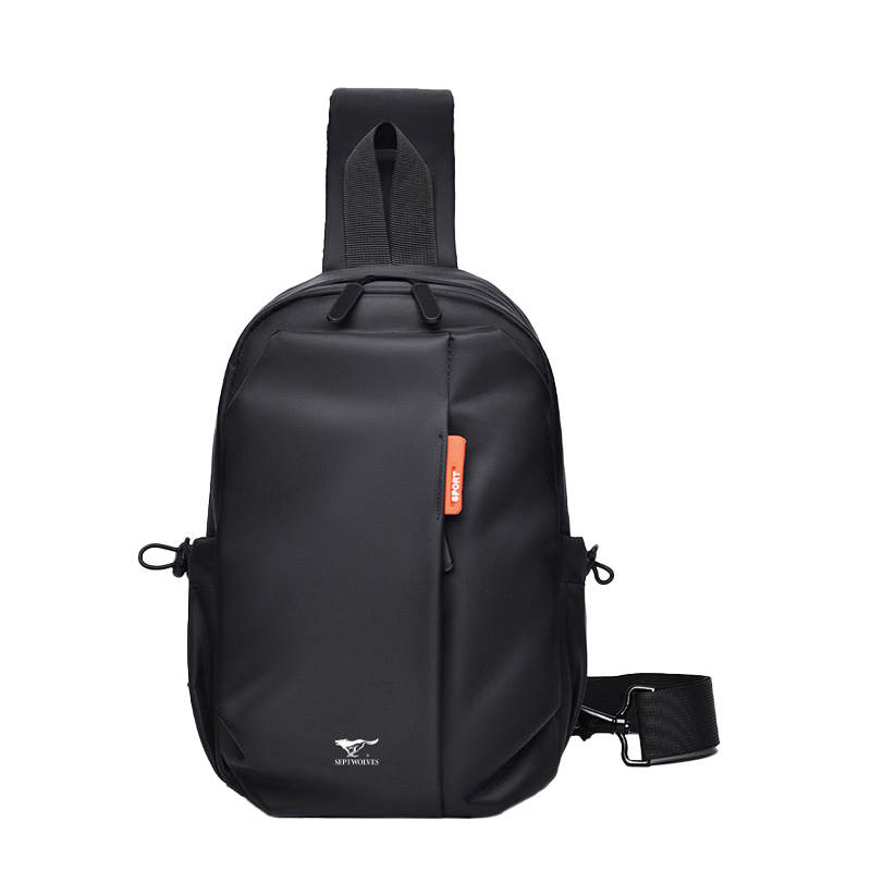 SEPTWOLVES SEPTWOLVES Fabric Sling Bag Regular Men's Black
