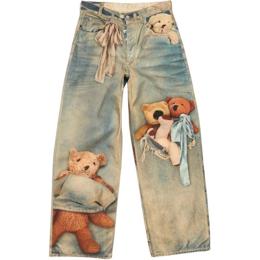 Acne Studios Acne Studios teddy-print trousers