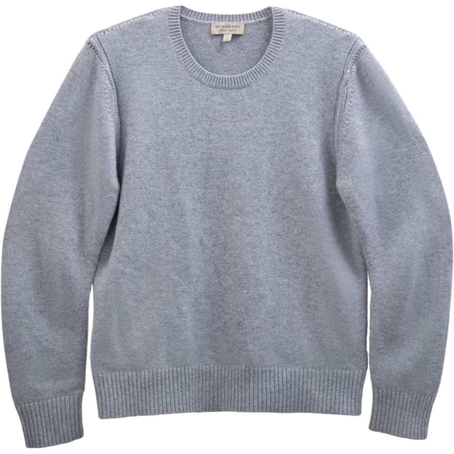 Burberry Sweaters Men's Gray Crew Neck Moderate Straight Fit