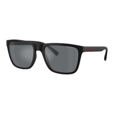 ARMANI EXCHANGE Square Frame Sunglasses Dark Grey & Black