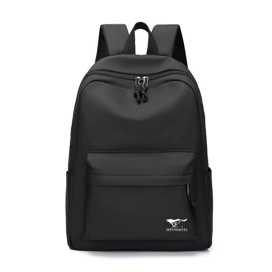 SEPTWOLVES SEPTWOLVES Lightweight Fabric Backpack Men's Black