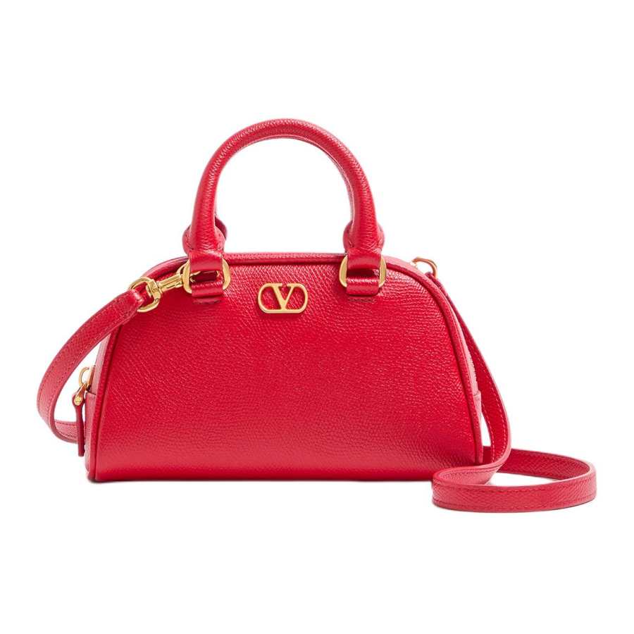 Valentino VLogo Signature Cow Leather Handbag Mini Women's True Red