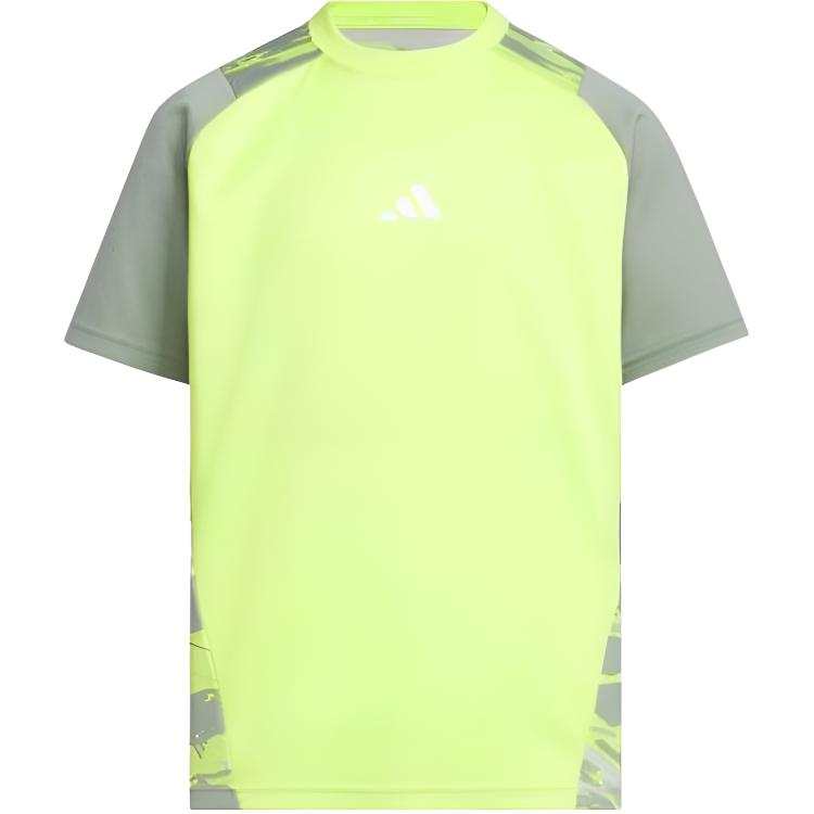 Adidas Adidas ESSENTIALSAEROREADY T Shirt Yellow/Gray Children Aged 3 7 Years Old