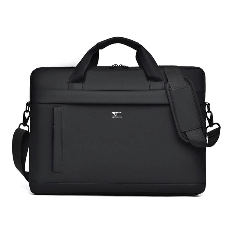 SEPTWOLVES SEPTWOLVES Synthetic Leather Laptop Bag Regular Men's Black