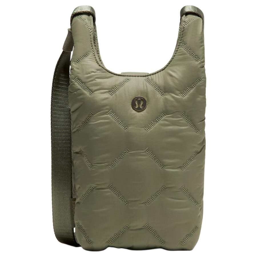Lululemon Quilty Pleasures Nylon Polyester Cell Phone Pouch, Shoulder Bag Women's Bay Leaf