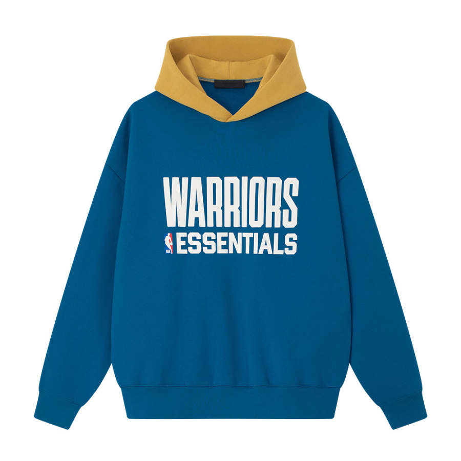 Fear Of God Essentials x Nba Golden State Warriors colourblock hoodie