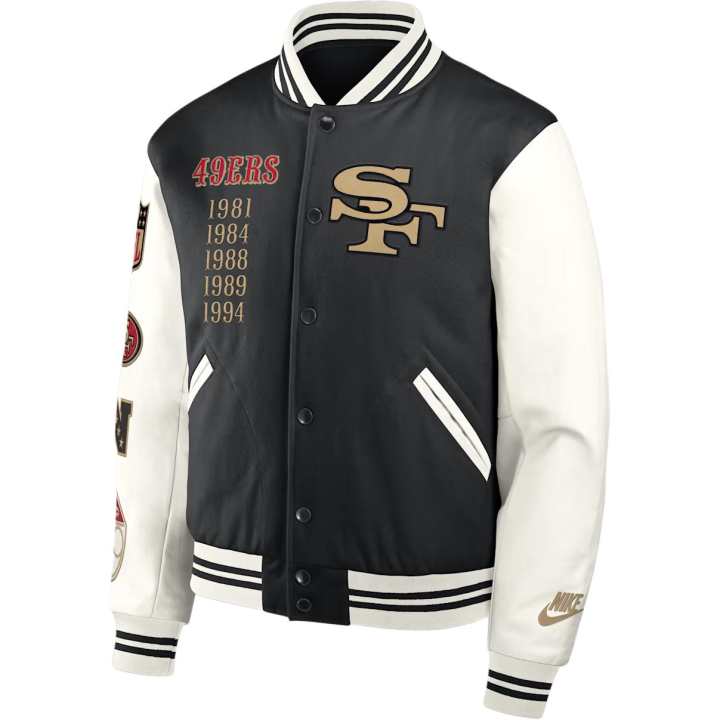 Nike Nike San Francisco 49ers Rivalries Collection Men's Nike Nfl Full-Snap Varsity Jacket