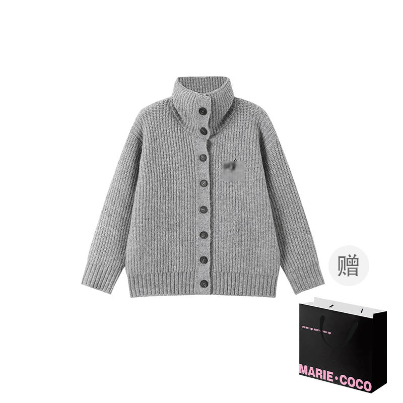 MARIE·COCO Knitwear Women's Sweater Cardigan Turtleneck Moderate