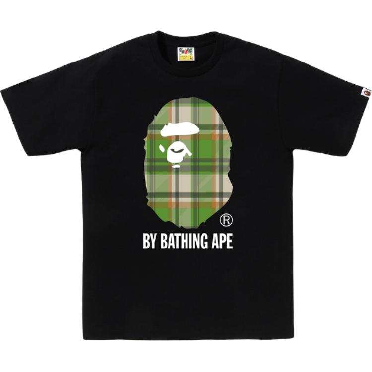 A BATHING APE A Bathing Ape check graphic T-shirt