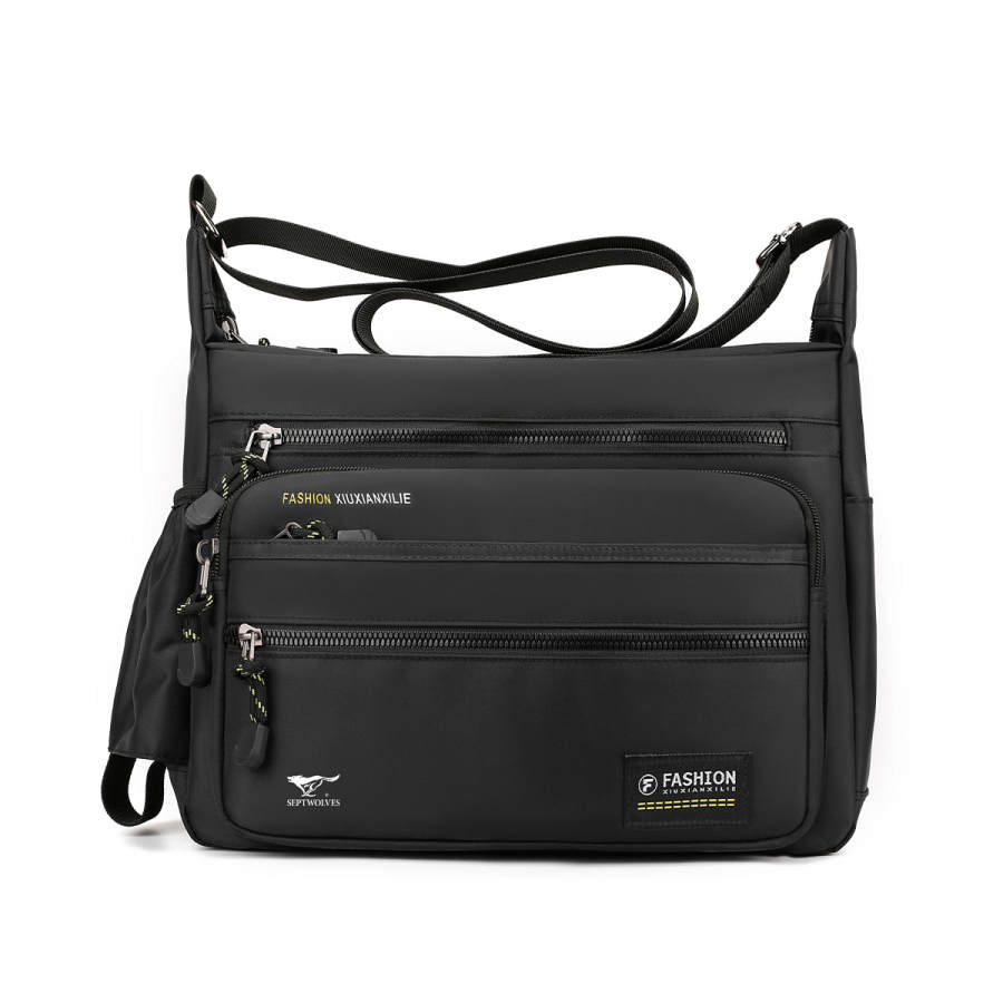 SEPTWOLVES Fabric Crossbody Bags Men's Black