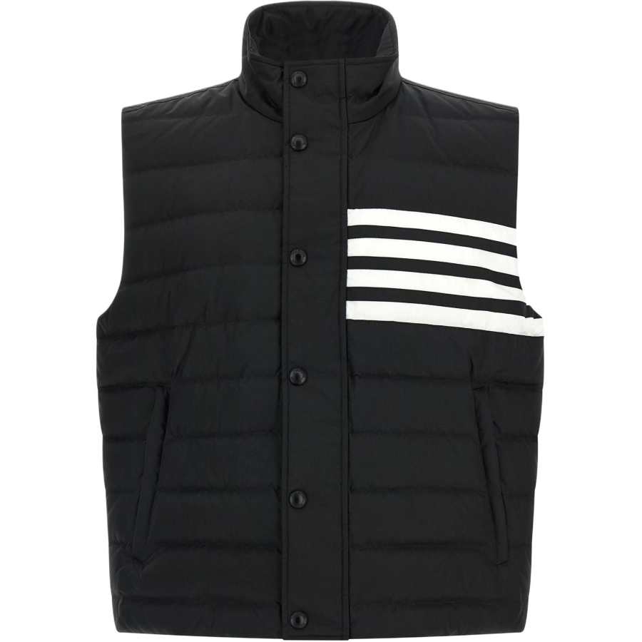 THOM BROWNE Thom Browne Shiny Ripstop Lightweight Down 4-Bar Vest