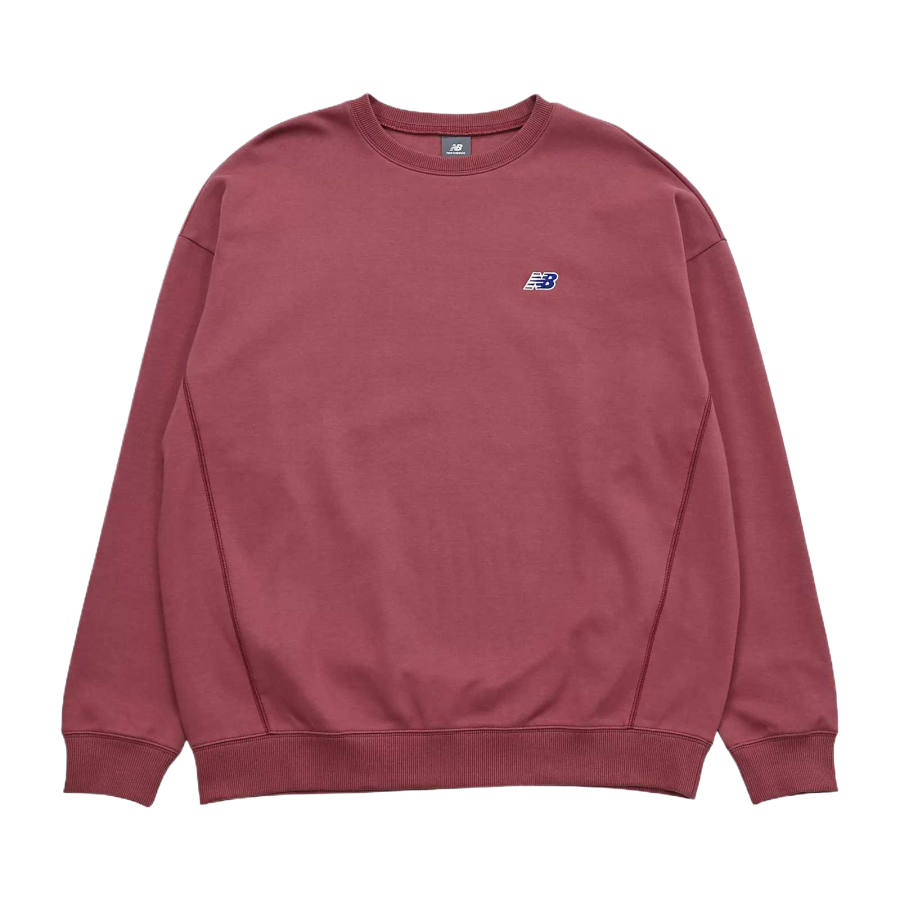 New Balance New Balance Sweatshirts Men's Washable Burgundy Crew Neck Moderate Regular