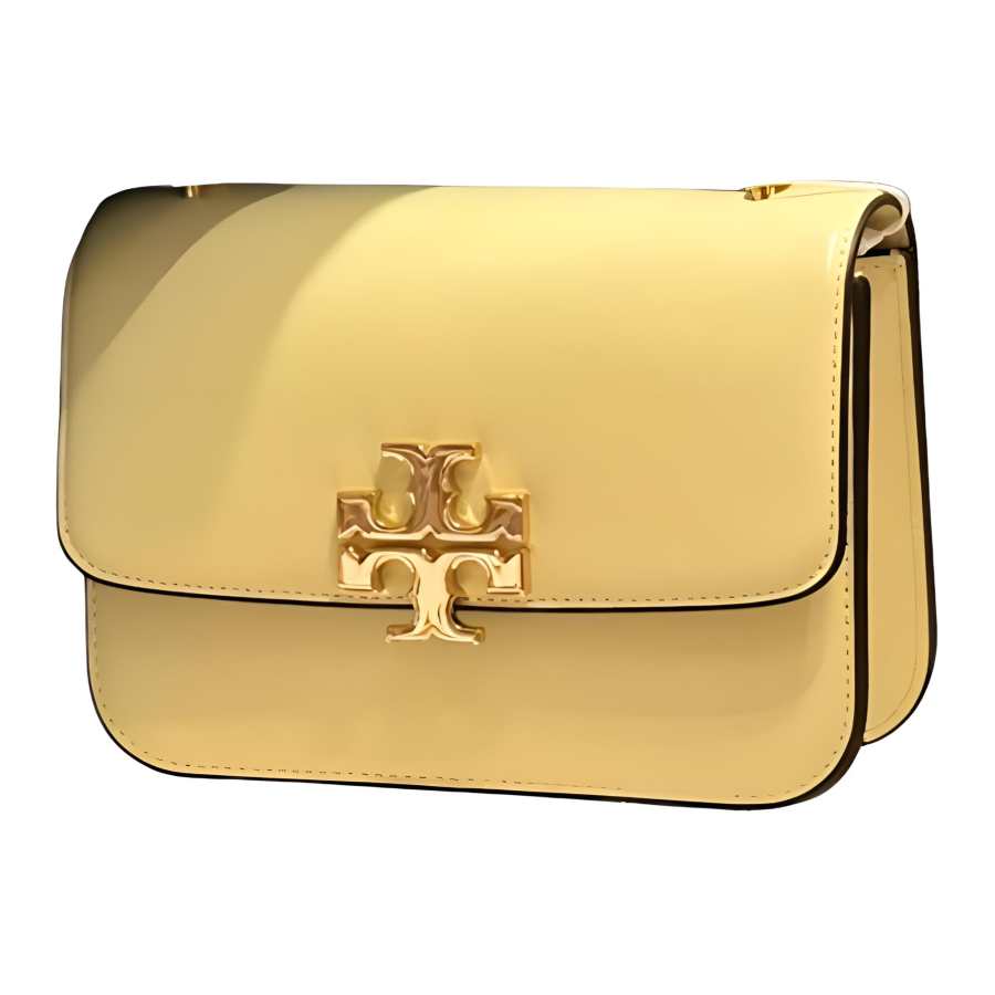 TORY BURCH Eleanor Cow Leather Shoulder Bag Small Women's Light Yellow
