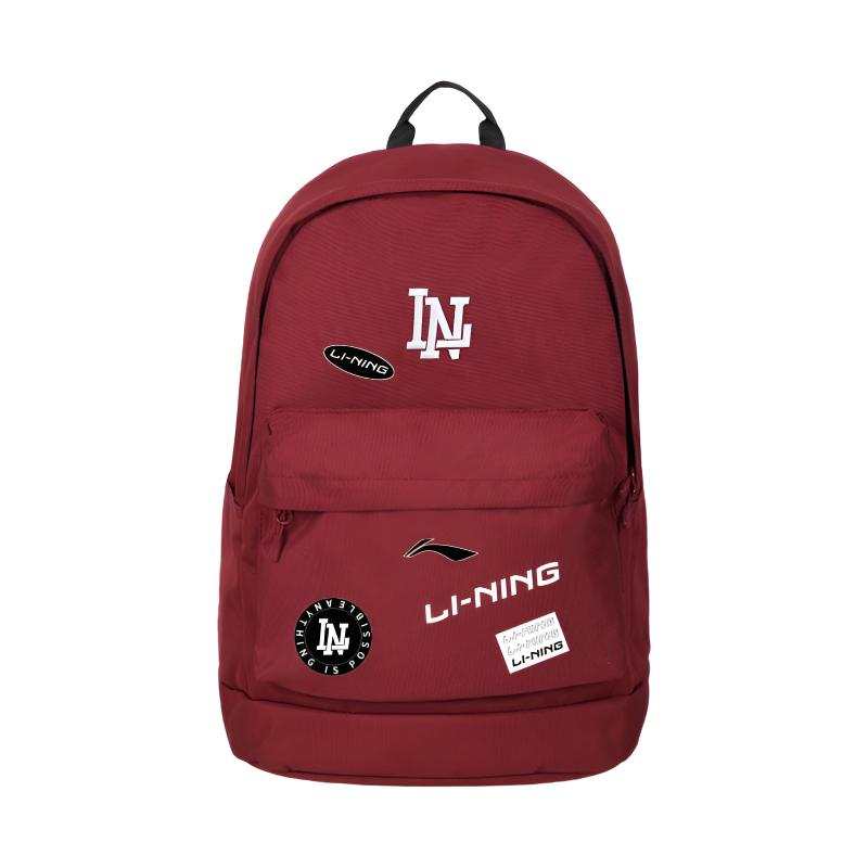 Li-Ning Li Ning Polyester Backpack Unisex Burgundy