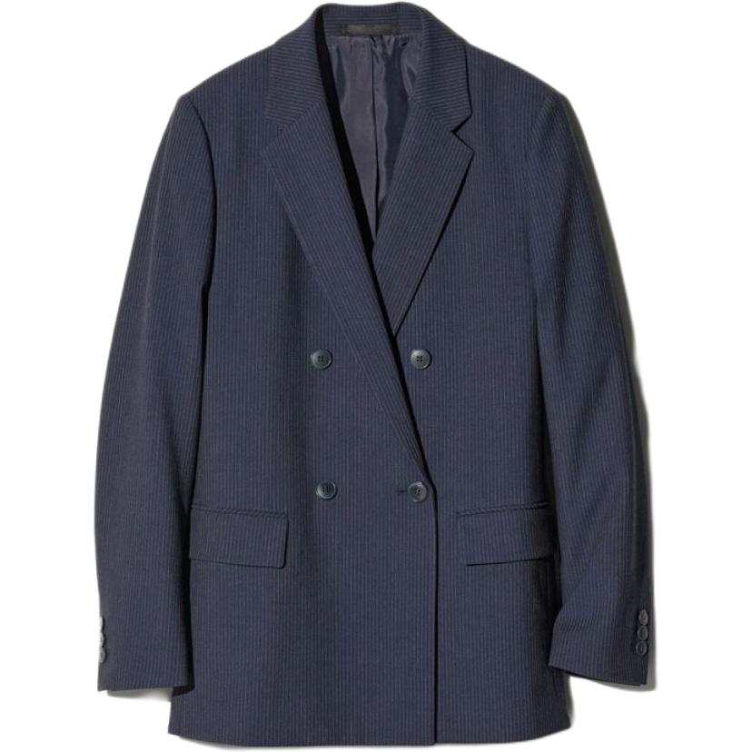 UNIQLO Business Suits Women's Navy Blue Notch Lapel