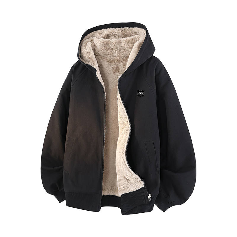 WARRIOR WARRIOR Puffer Jackets Unisex Hooded Fleece Lined Puffer Jacket