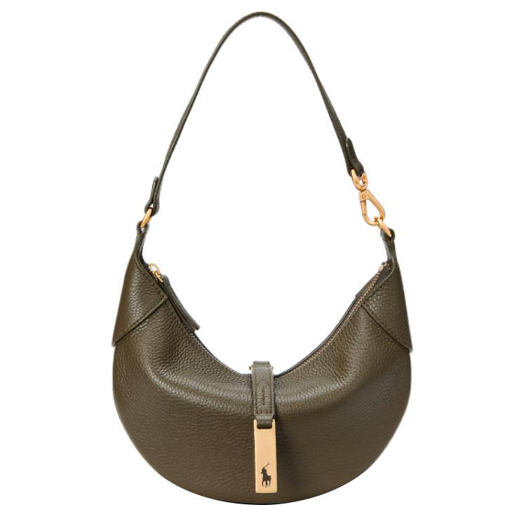 Polo Ralph Lauren Polo Ralph Lauren Polo ID Cow Leather Shoulder Bag Mini Women's Green