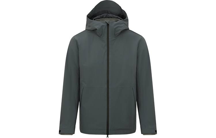 URBAN REVIVO Jackets Men's Haze Blue Hooded Thickened Other